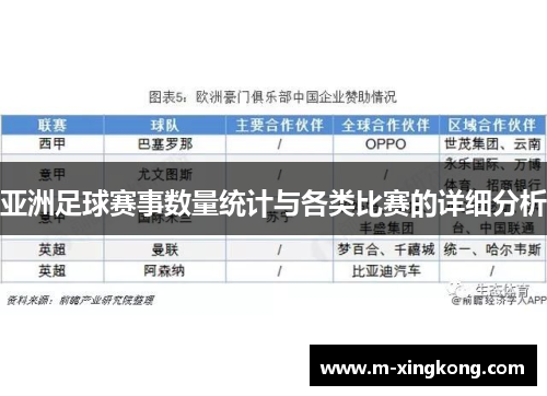 亚洲足球赛事数量统计与各类比赛的详细分析